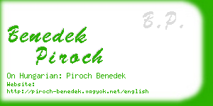 benedek piroch business card